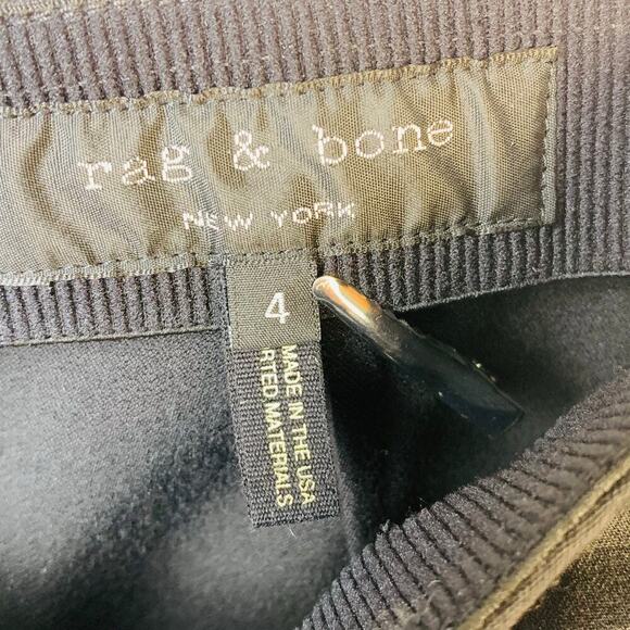 rag & bone Black Stretch Flare Cropped Pants Size 4 - Picture 3 of 4